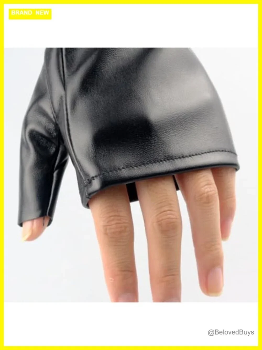 18.5in Faux Leather Fingerless Opera Gloves Elbow Length Costume Party